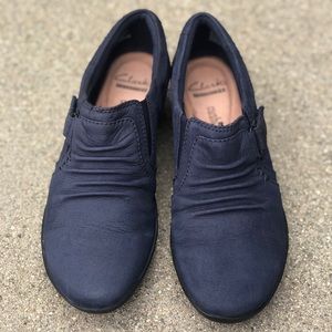 Women’s Clarks Collection Blue Leather Slip On